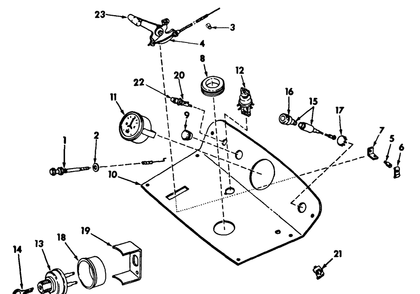 Engine Controls And Inst. - 154 Tractors (S/N 14536-Above) And 185 Tractors Diagram and Parts List for CUB185  Cub Cadet Lawn Tractor